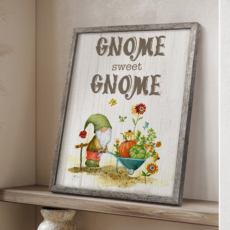 Gnome Home Framed Print - Solid Wood, 30" H x 24" W