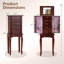 Armoire à bijoux avec miroir armoire de rangement-1826229479