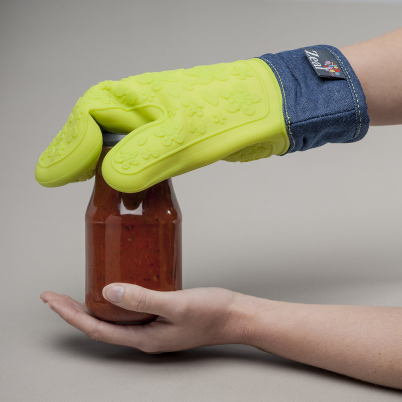 Zeal Cotton Oven Mitt, Lime Green