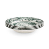 Heritage Green Italian 9" Soup Plates, Set of 4