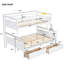 Lit simple superposé simple avec mesures et 2 rangements - blanc, sommeil sécuritaire-726806931