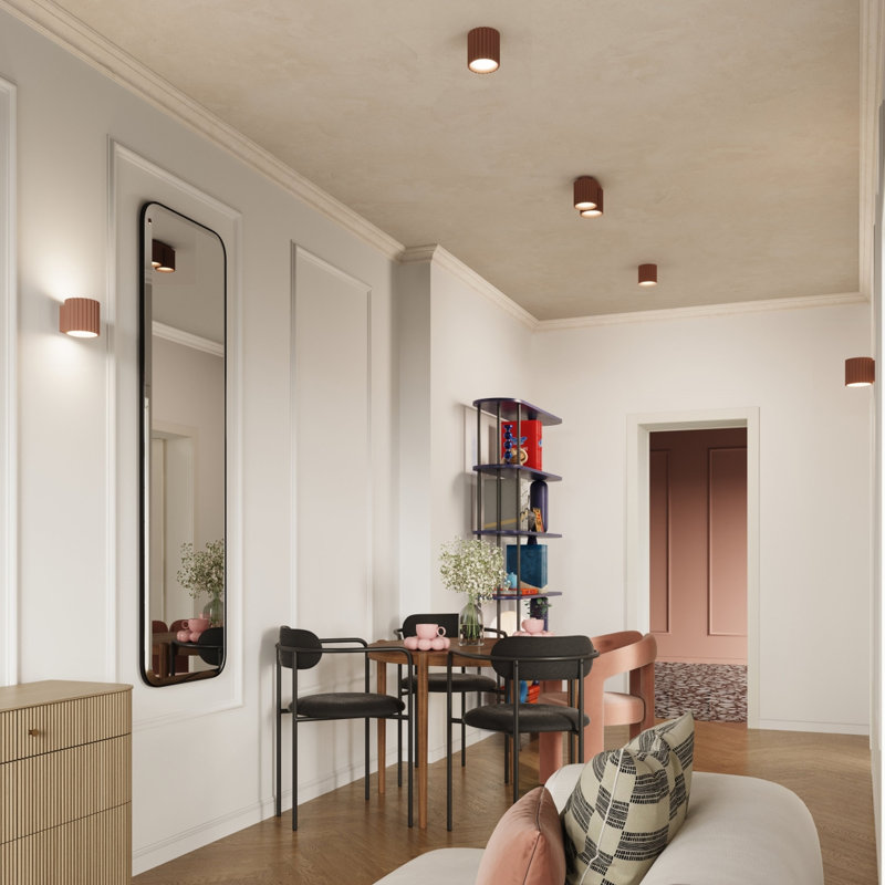 Aura Aluminium Flush Mounted Sconce, 10x12x10 cm, Mocha, 1 Light