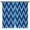 Rideaux de fenêtre bleu à motif en zigzag et obscurcissant - 2 panneaux