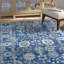 Tapis oriental en laine touffeté à la main bleu / blanc Cece-893664279