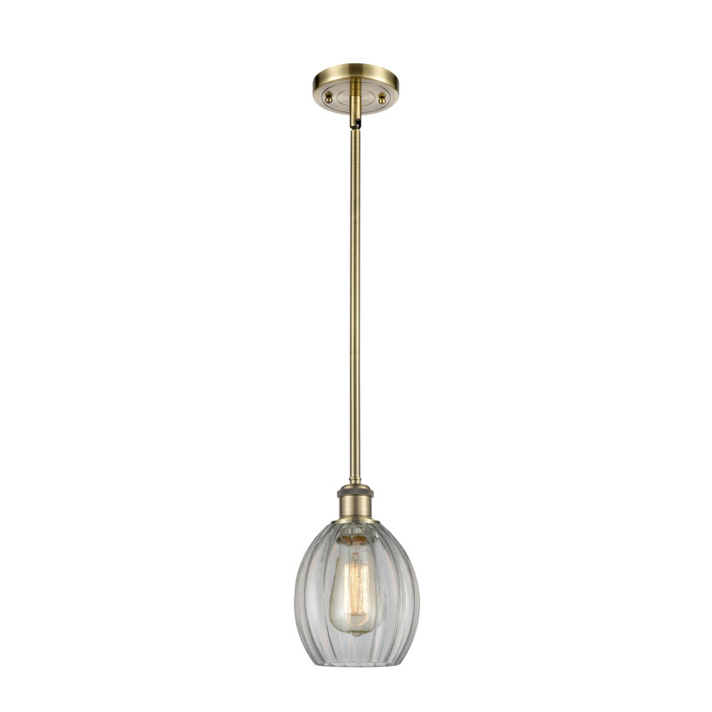 Luminaire suspendu 1 lumière à une cloche Courtdale, Ampoule non incluse, Transparent