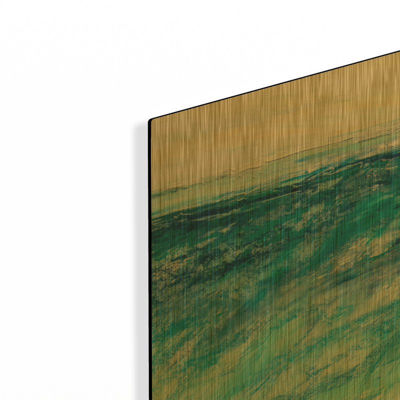 «Wave 6» par Jennifer Gardner, art mural en métal doré, 24 po x 12 po, 24"x12"