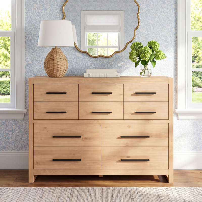 10 drawer dresser Sarah Ten Rounding off this bounty of motifs is an eclectic mix of hardware knobs and shell pulls on the drawers that add to its wonderfully unique aesthetic McKenzie 10-Drawer Dresser