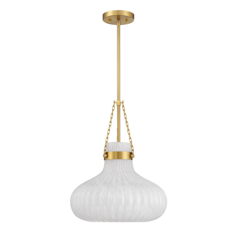 Keiya 1-Light Pendant in Brass, Brass