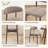 Vannie Upholstered Solid Wood Dining Chair Side Chair-740472938