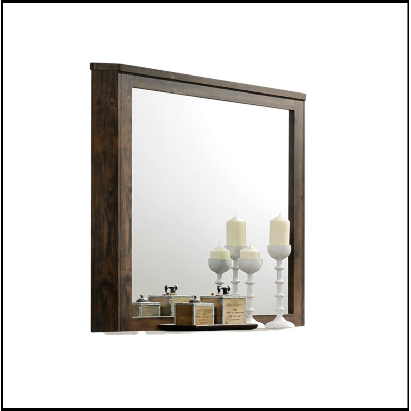 Walnut Finish Mirror