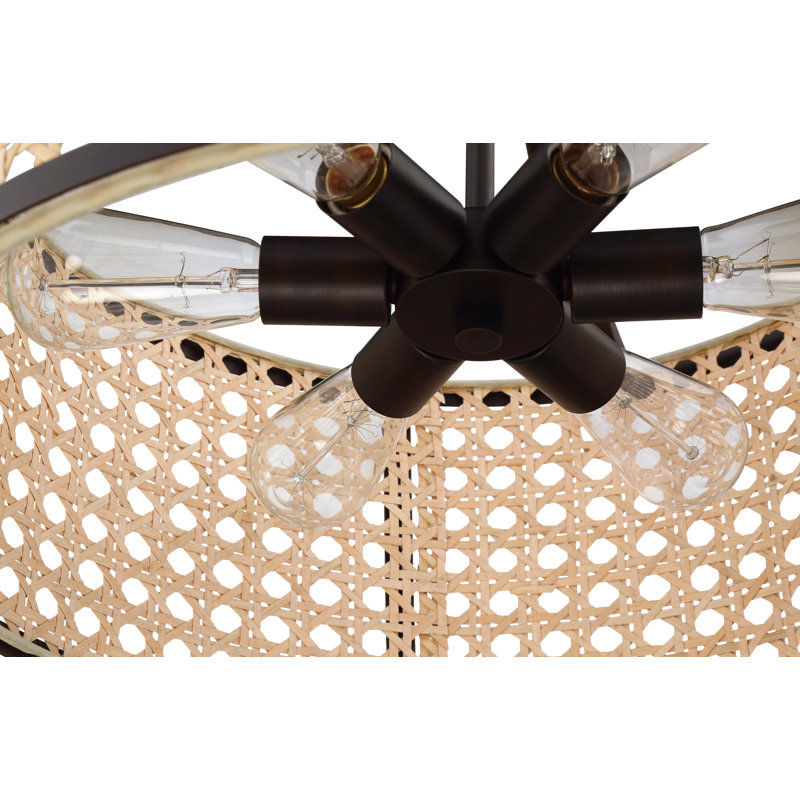 Luminaire suspendu tambour unique à 6 lumières Raynham