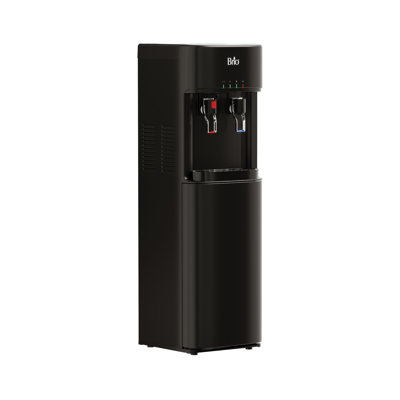 Brio Black Free Standing Bottleless Electric Water Cooler Water Dispenser with Hot and Cold Hot, Cold, and Room Cold and Room Temperature Options
