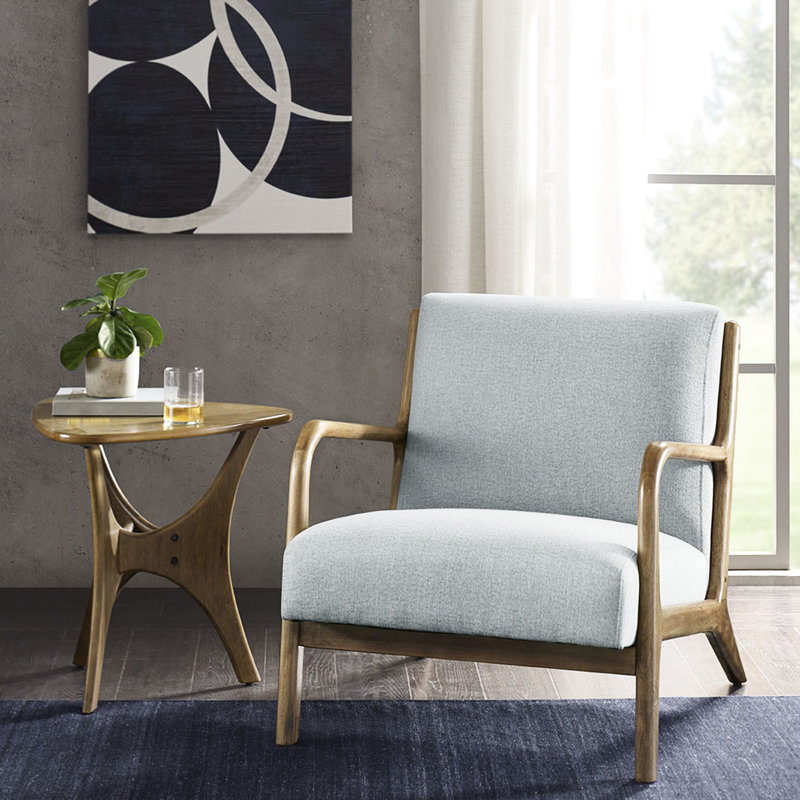 Méridienne moderne avec structure en bois rembourrée