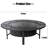Hayler Wood Burning Outdoor Fire Pit Table with Lid-314869958