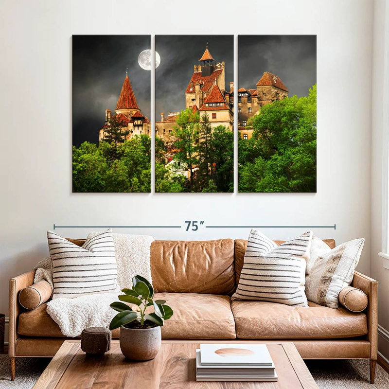 Lilie Moonlit Dracula Castle, 42" H x 65" W