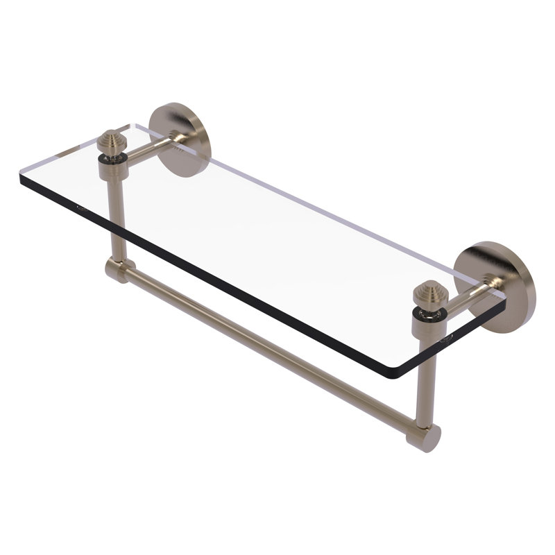 Tablette de support avec barre à serviettes Southbeach, Étain antique, H 5 po x l 16 po x P 5 po
