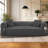 Boneless Floor Couch - 3 Seats Compression Sofa with Pillows Hybrid Sofa Pocketed Spring-1016895303