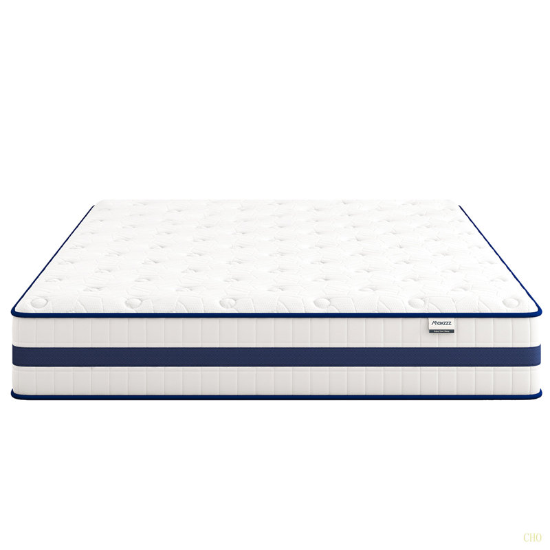 Matelas pour grand lit, matelas hybrides pour grand lit de 10 pouces dans une boîte soulagement de la pression et soutien, mousse à mémoire de forme rafraîchissante et ressorts ensachés individuellement pour isoler les mouvements, matelas de luxe