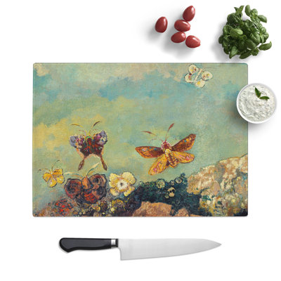 Butterflies by Odilon Redon Chopping Board