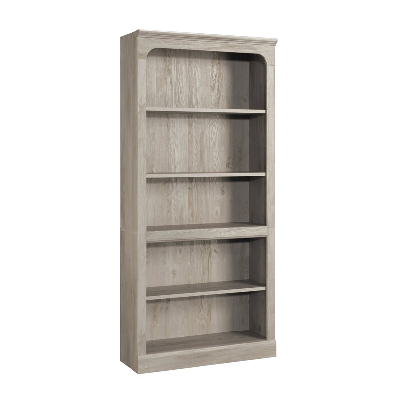 Bibliothèque de rangement divers à 5 tablettes en châtaignier craie, Naturel
