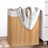 Natural Bamboo Laundry Hamper With Lid & Handles, Removable Liner, Ideal For Bathroom, Bedroom, Laundry Room-1284519474-1284519476