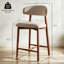 Ensemble de tabourets de bar en bois massif de 2,25 po de couleur kaki de hauteur comptoir, fabriqué en bois massif et en tissu, idéal pour les îlots de cuisine et les bars à domicile-461354988-461354977