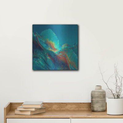  «Mindscape 4» par Ann Klee, art mural en métal, 12 po x 12 po