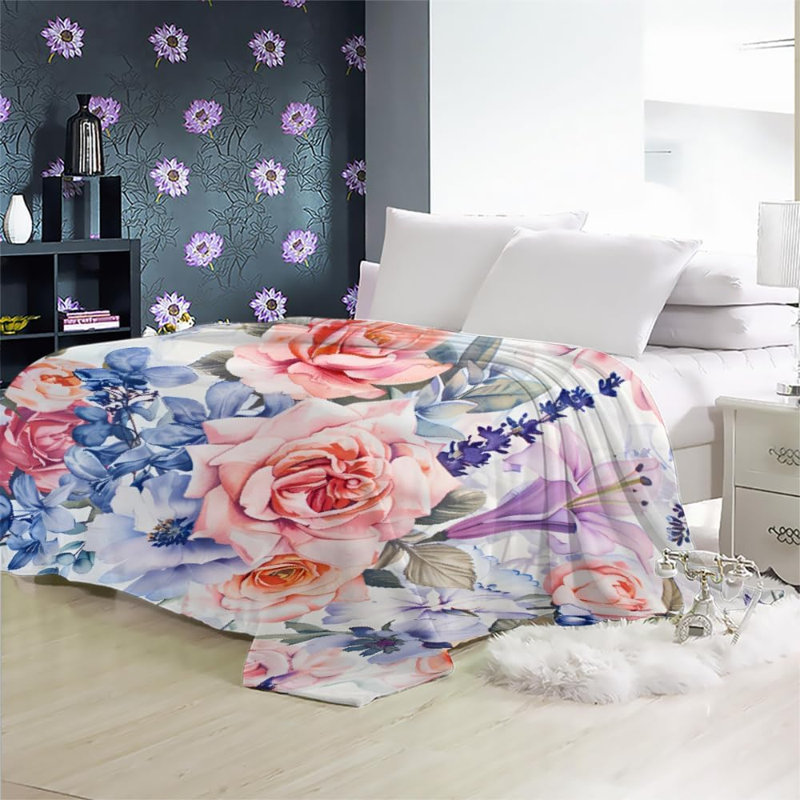 Couverture en molleton Floral Floral, 50 x 60 po