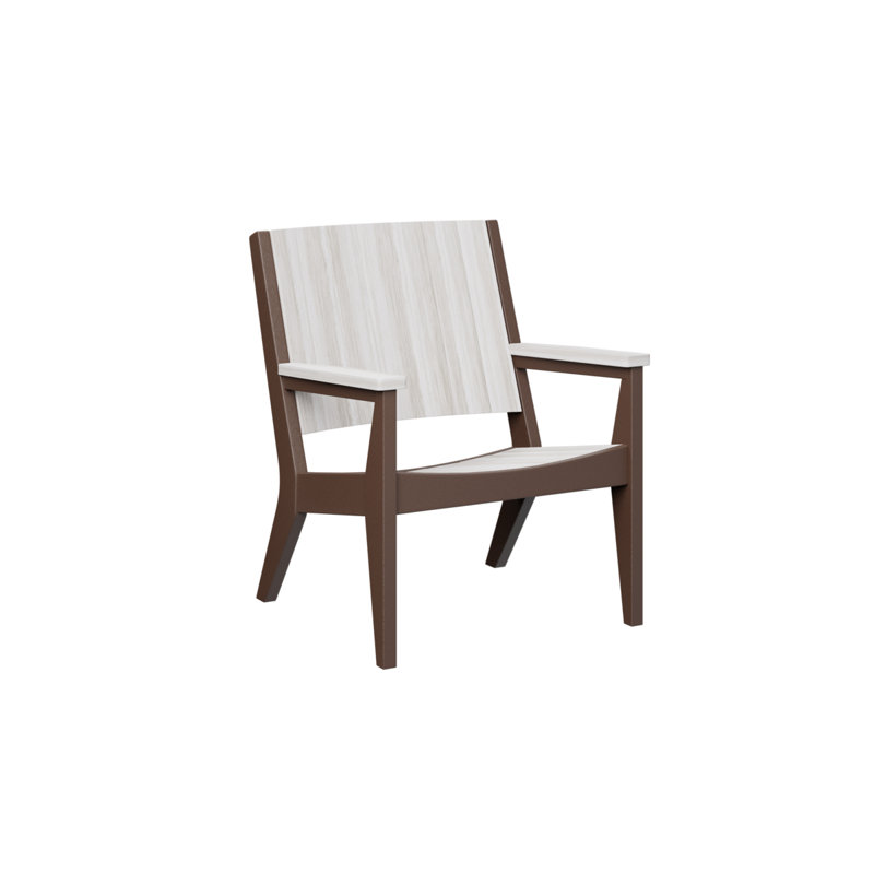 Fauteuil de conversation berlinois Berlin, Ivoire / brun chocolat