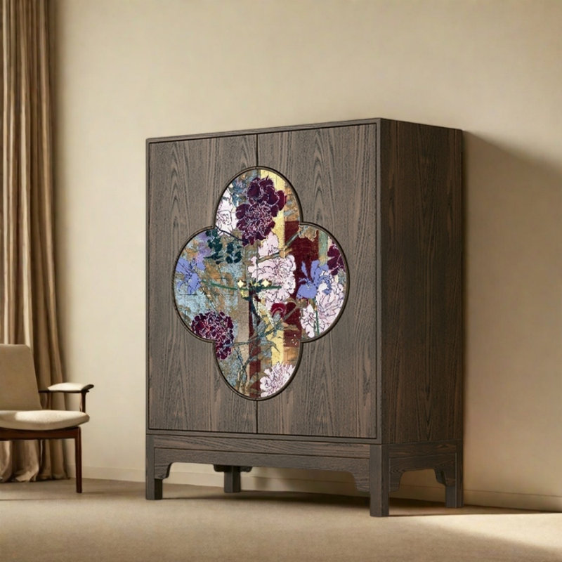 Buffet simple et spacieux, Noyer foncé