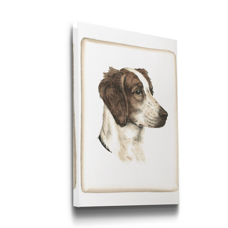 Reproduction d’art sur toile tendue « Danchin Brittany Spaniel », H 36 po x l 24 po x P 1 po