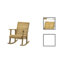 Chaise berçante d'extérieur en bois massif Brainley