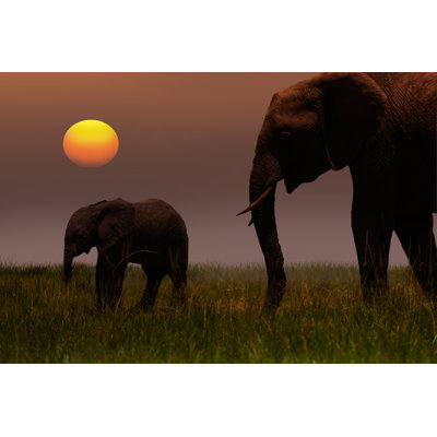 Mother Elephant and Baby by 1001Slide