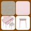 Ensemble de coiffeuse 54 "avec miroir à DEL, ensemble de coiffeuse 4 tiroirs avec tabouret-1070750677