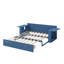 Lit de jour grand format avec bureau amovible - Comprend des tiroirs de rangement et une table d'appoint hydraulique-1527079961-1527079965