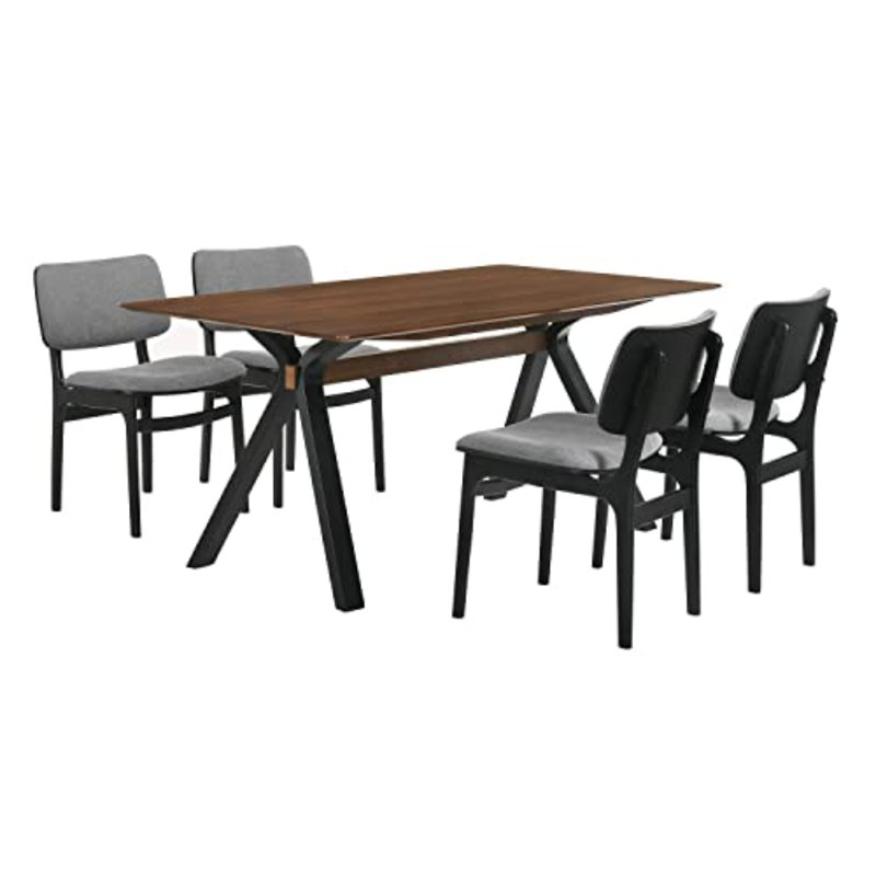 Ensemble de salle à manger 5 pièces Schoonover, Noir