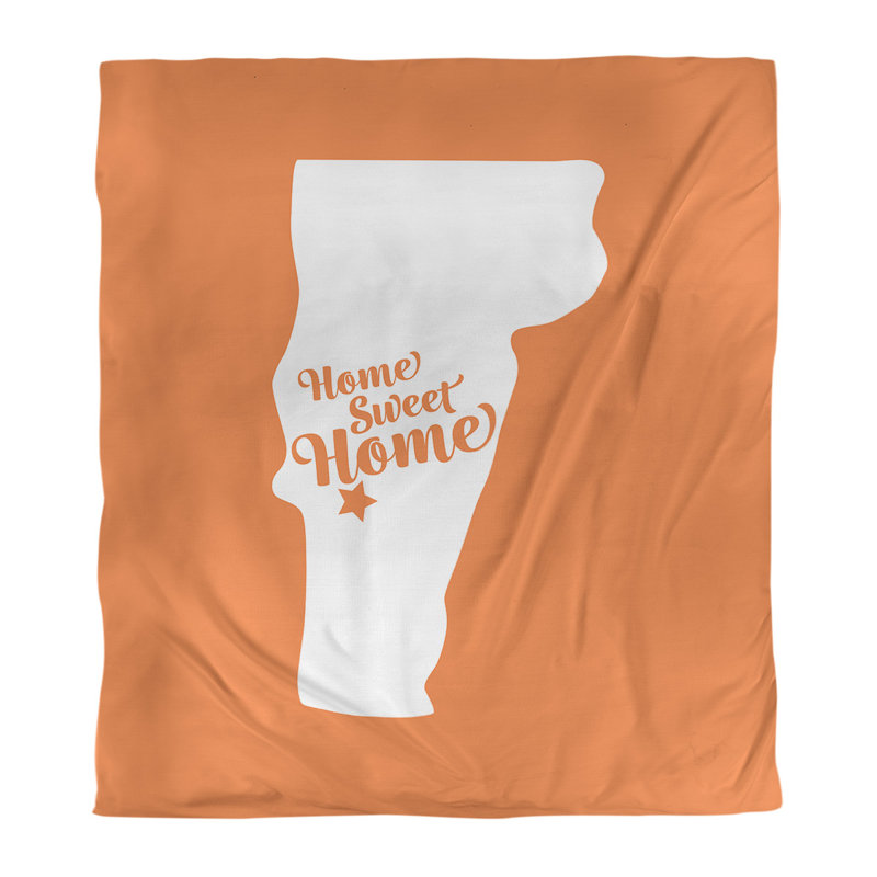 Housse de couette réversible simple et réversible home rutland, Housse de couette simple TG, Orange, Microfibre