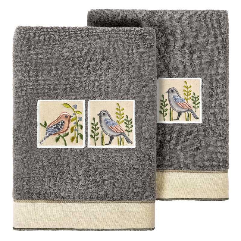 Débarbouillette en coton, Gris anthracite