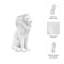 Figurine de lion en polyrésine géométrique Juzefa-1516457282