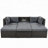 Outdoor Patio Rectangle Daybed With Retractable Canopy, Wicker Furniture Sectional Seating With Washable Cushions, Backyard, Porch-2071650310