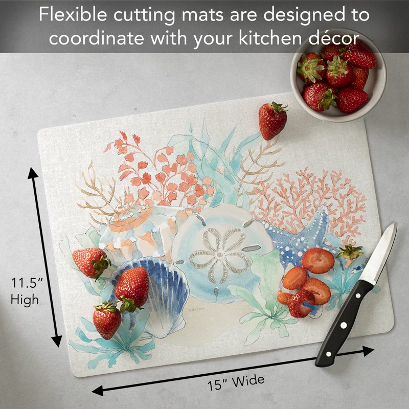 CounterArt Plastic Seaside Cutting Board