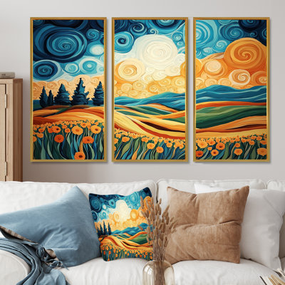 Adasia - ensemble d'art mural prairies