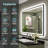 Matte Black Matel Framed Vanity Mirror with Lights, Front-lit and Back-lit, Memory Function, 3 Color Temperatures, Dimmable Light & Anti-fog Tempered Glass ETL Listed LED Mirror-985932546-978213258