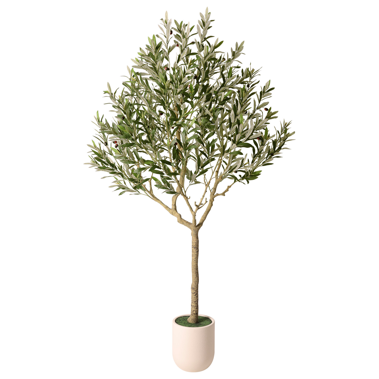 Ashwell Faux Olive Tree, 86" H x 47" W x 47" D