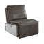 Fauteuil inclinable Metier en cuir fleur et aluminium