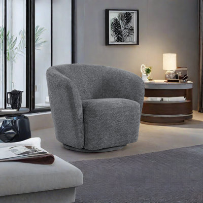 31.1"Width 360-degree swivel Barrel Chair