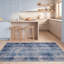 Tapis Abbey moderne à poils courts, style aquarelle abstraite, bleu marine, turquoise, gris, crème et rose, lavable à la machine, antidérapant, pour l'intérieur et l'extérieur, adapté aux animaux domestiques, idéal pour le salon, la chambre, la salle à manger, l'entrée, le couloir ou le bureau.-826499639
