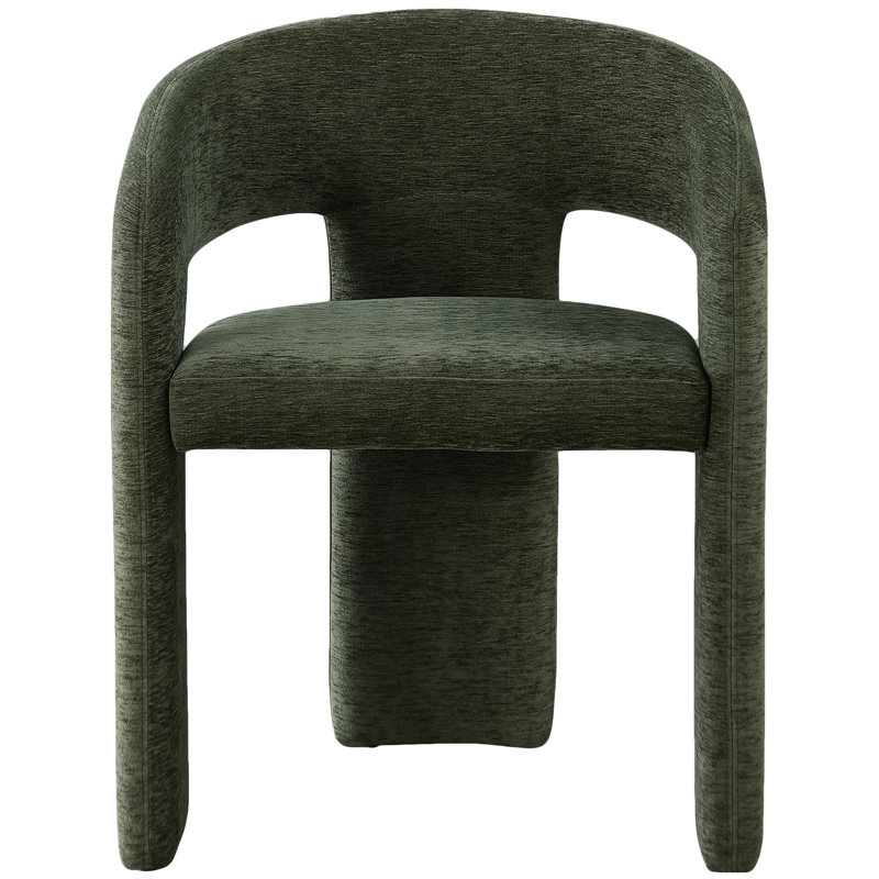 Hollerman Rendition Dining Chair, Green Polyester Fabric