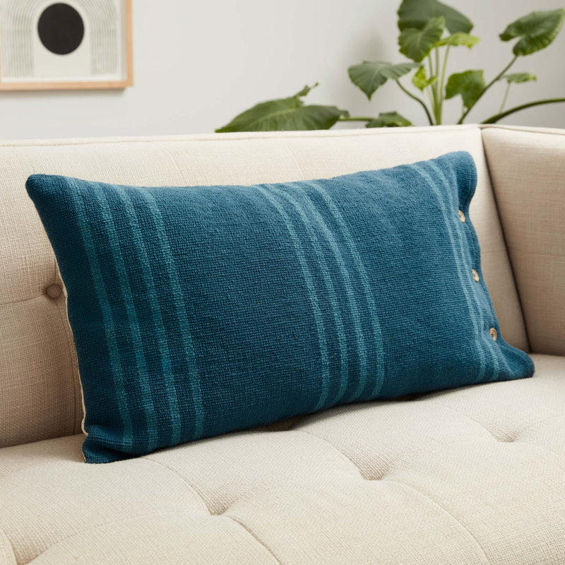 Borset Decorative Rectangular Cotton Pillow Cover, Gold