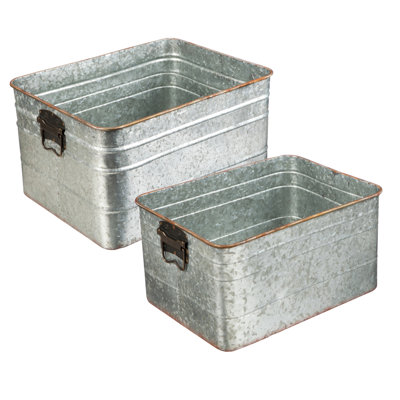 Ensemble de paniers en métal 2 pièces